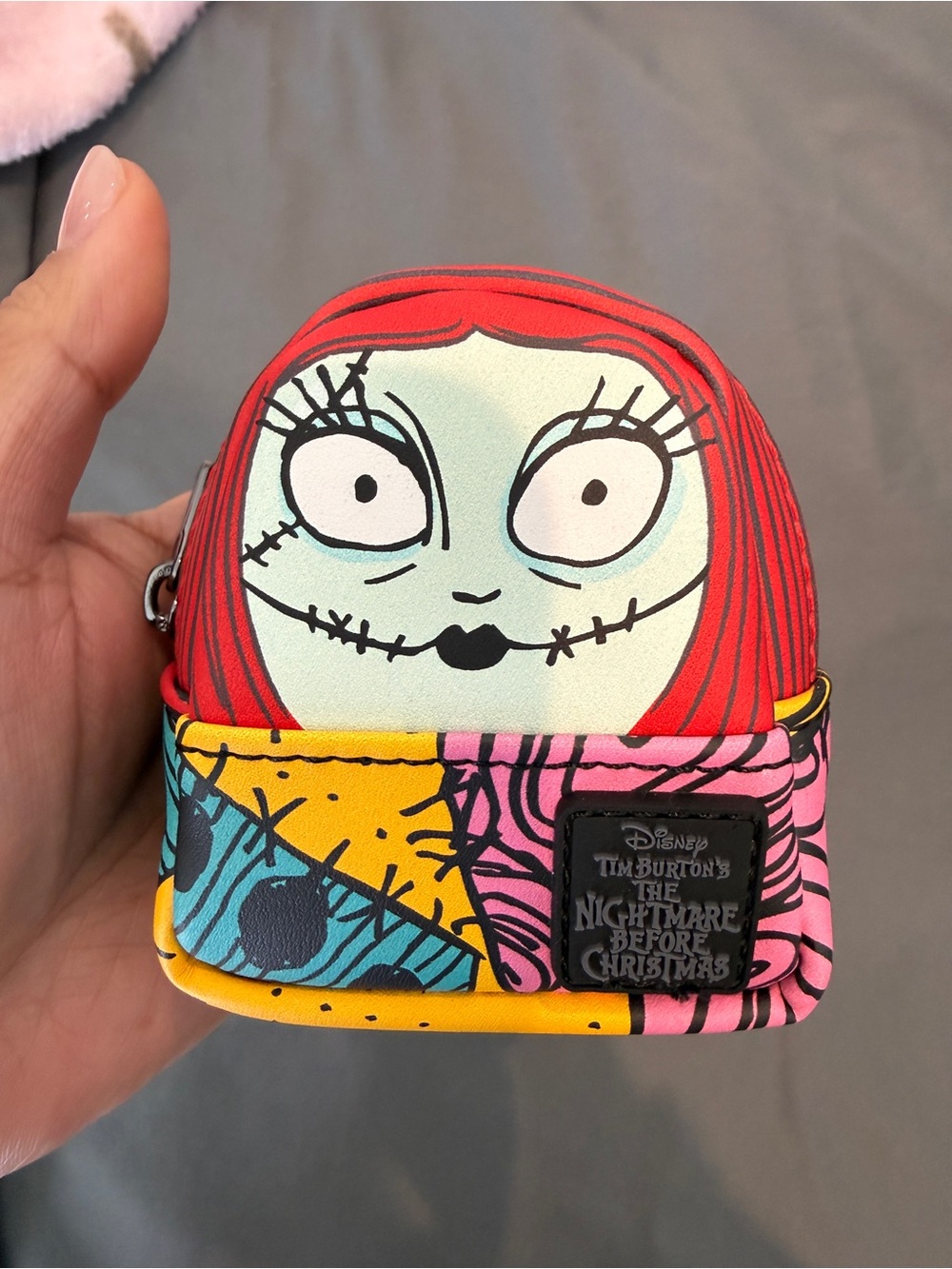 NWOB Disney x Loungefly Sally Patchwork Mini Backpack Coin Purse Bag Charm
